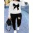 Women'S Casual Letter Print Sweatshirt and Jogger Set - White Crew Neck Pullover with Black Bow Design, Cozy Fall/Winter Outfit, Ladies Sweaters