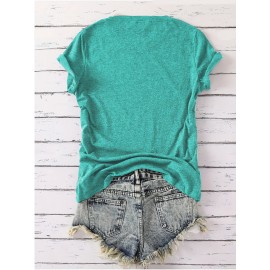 Women's Turquoise Christian Faith T-Shirt with Psalm 23 