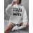 [Plus Size Sweatshirt] Plus Size Women's Casual Sweatshirt | Autumn and Winter Long-Sleeved Pullover with Pockets | Mute S Printed Round Neck