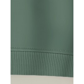 Plus Size Christmas Santa Print Sweatshirt, Casual Long Sleeve Crew Neck Pullover Sweatshirt, Women's Plus Size Clothing