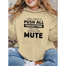 [Plus Size Sweatshirt] Plus Size Women's Casual Sweatshirt | Autumn and Winter Long-Sleeved Pullover with Pockets | Mute S Printed Round Neck